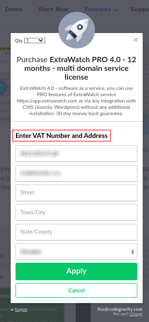 Adding VAT number